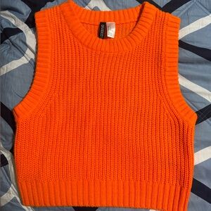 Brand new but original tags removed H&M CROPPED orange vest